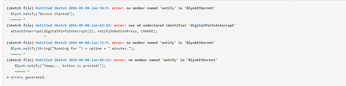 Blynk notify - Issues and Errors - Blynk Community