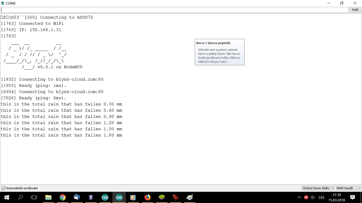 Rain gauge ESP8266 Devkit Blynk Solved Blynk Community