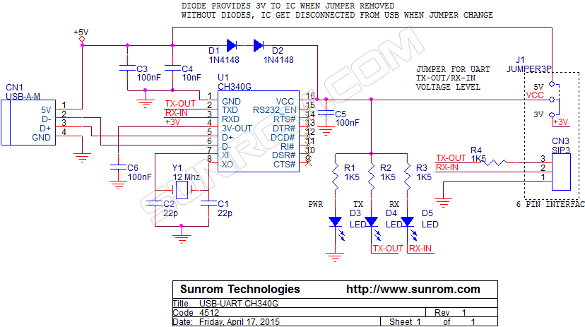 Ch340c схема включения