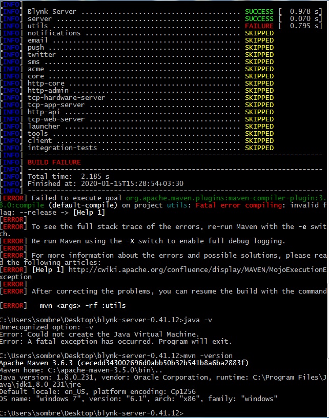 Problem With Build Local Server For Java 8 Local Blynk Server Blynk Community